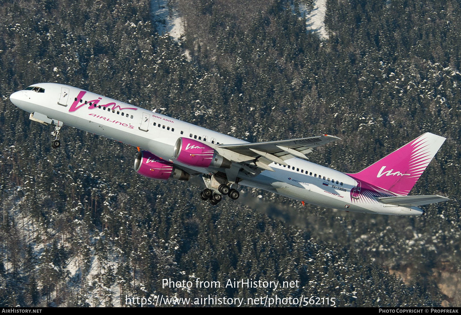 Aircraft Photo of RA-73008 | Boeing 757-230 | VIM Airlines | AirHistory.net #562115