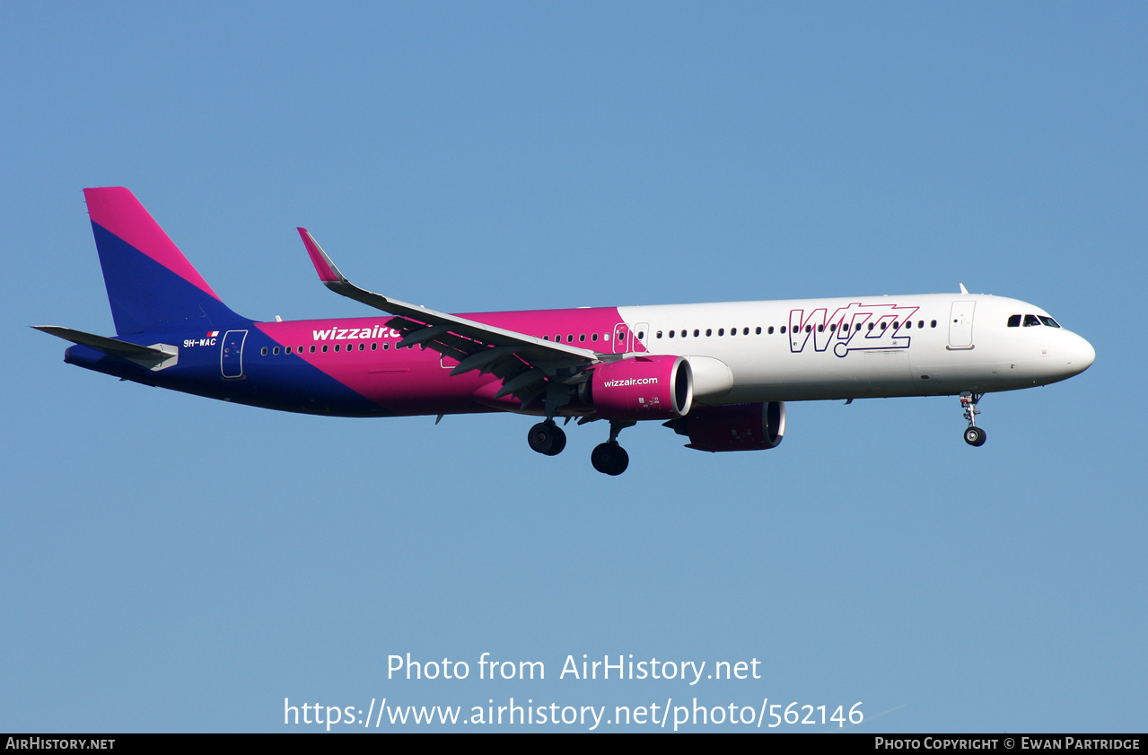 Aircraft Photo of 9H-WAC | Airbus A321-271NX | Wizz Air | AirHistory.net #562146