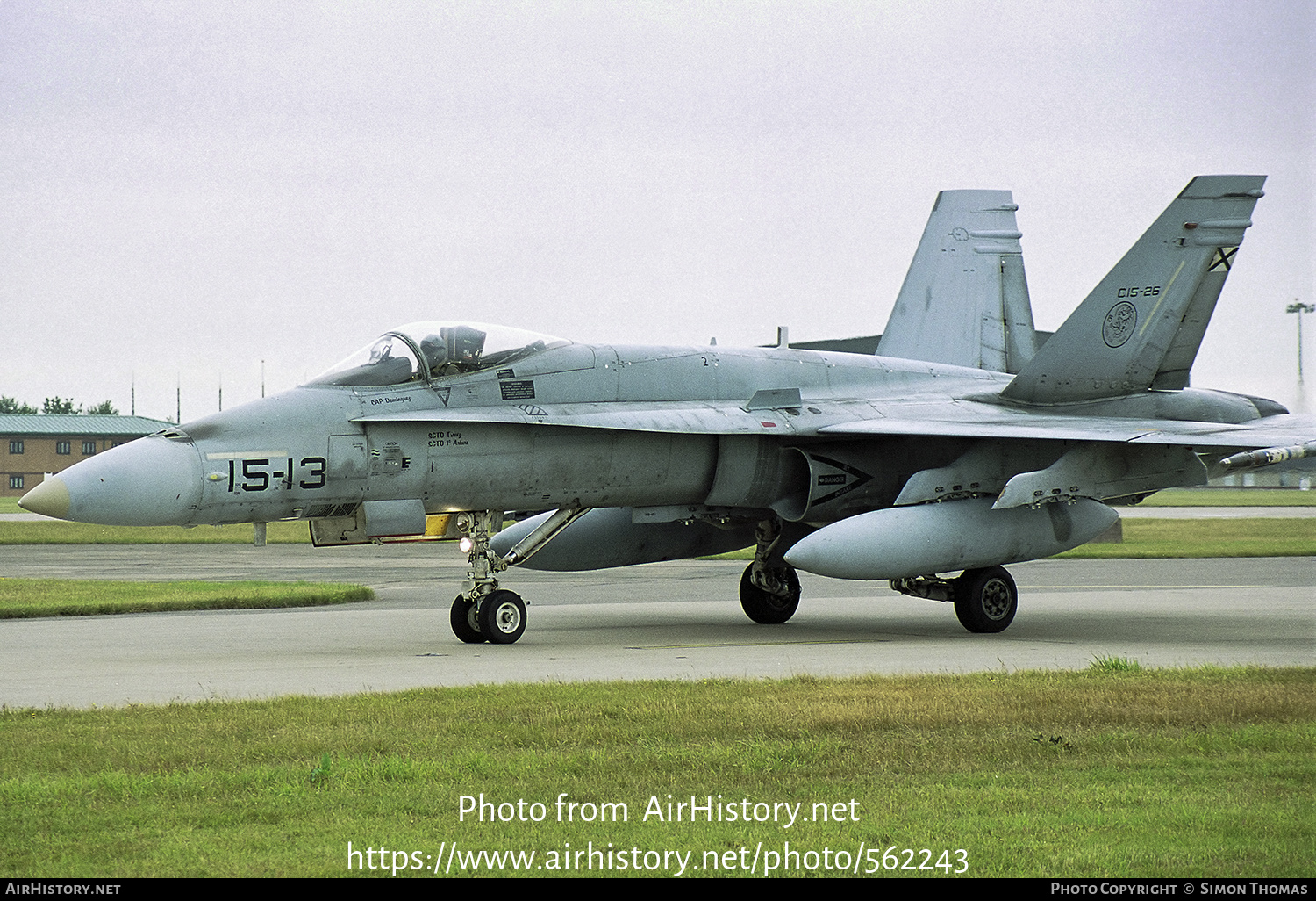 Aircraft Photo of C15-26 | McDonnell Douglas EF-18A Hornet | Spain - Air Force | AirHistory.net #562243