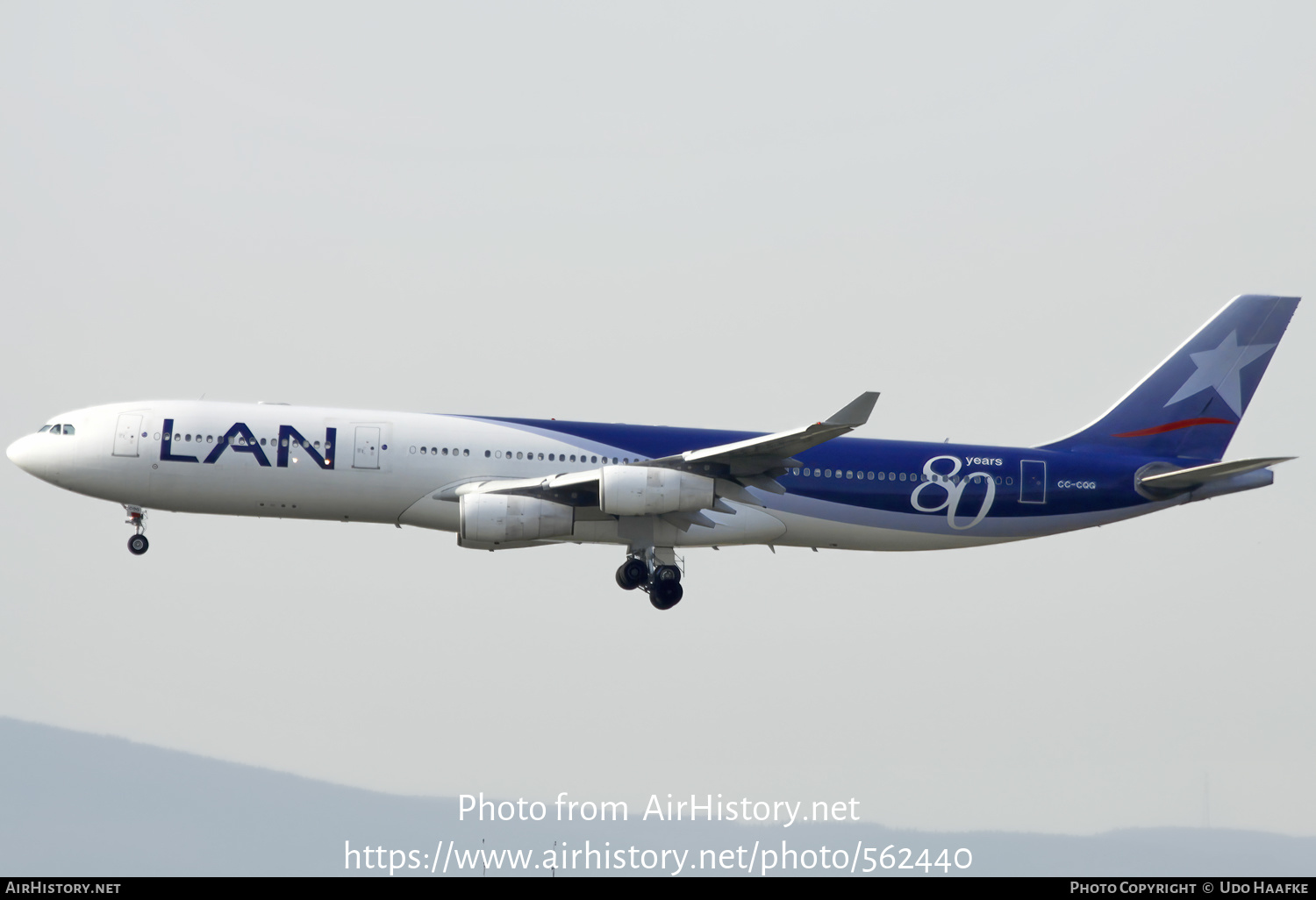 Aircraft Photo of CC-CQG | Airbus A340-313X | LAN Airlines - Línea Aérea Nacional | AirHistory.net #562440