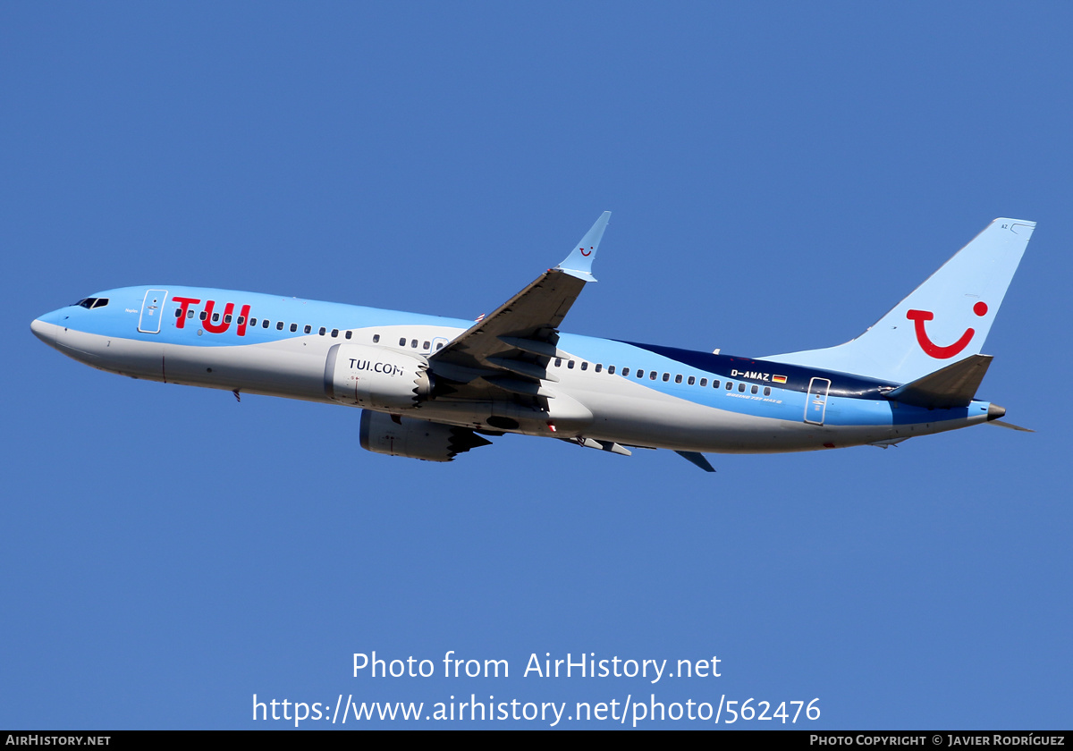 Aircraft Photo of D-AMAZ | Boeing 737-8 Max 8 | TUI | AirHistory.net #562476