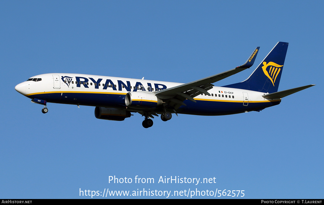 Aircraft Photo of EI-EKP | Boeing 737-8AS | Ryanair | AirHistory.net #562575