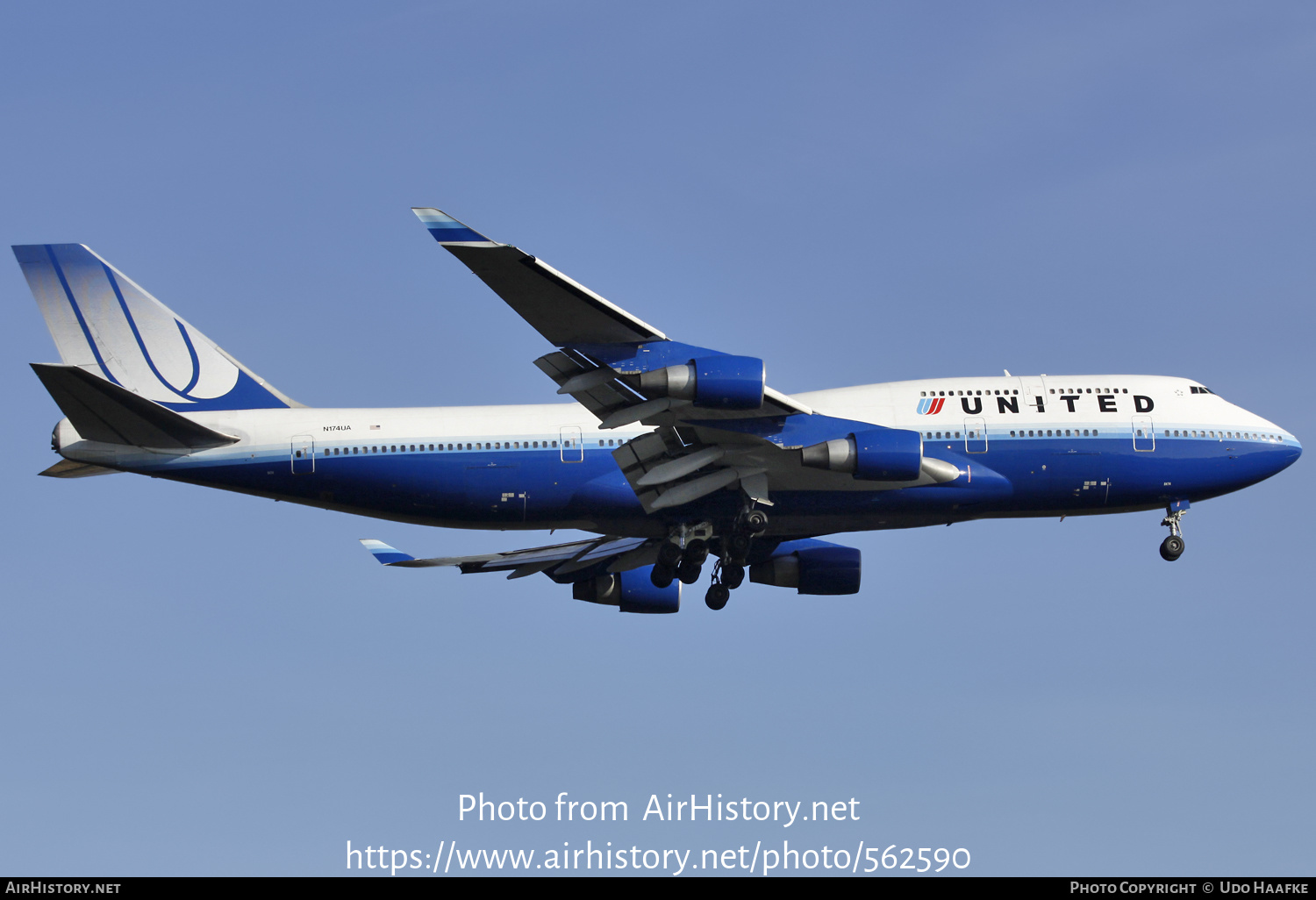 Aircraft Photo of N174UA | Boeing 747-422 | United Airlines | AirHistory.net #562590