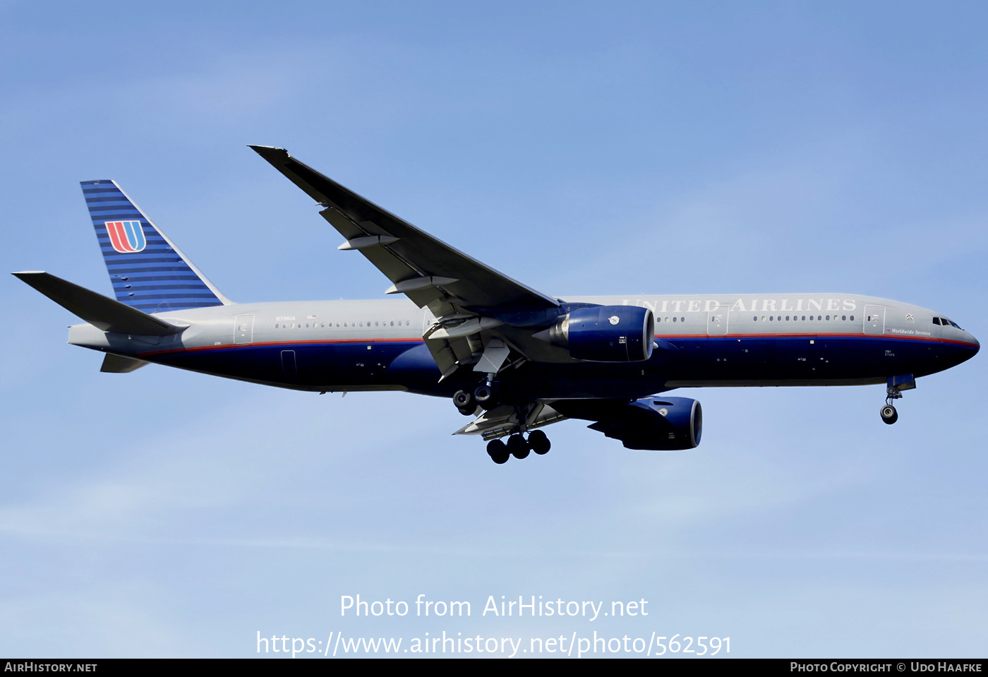 Aircraft Photo of N791UA | Boeing 777-222/ER | United Airlines | AirHistory.net #562591