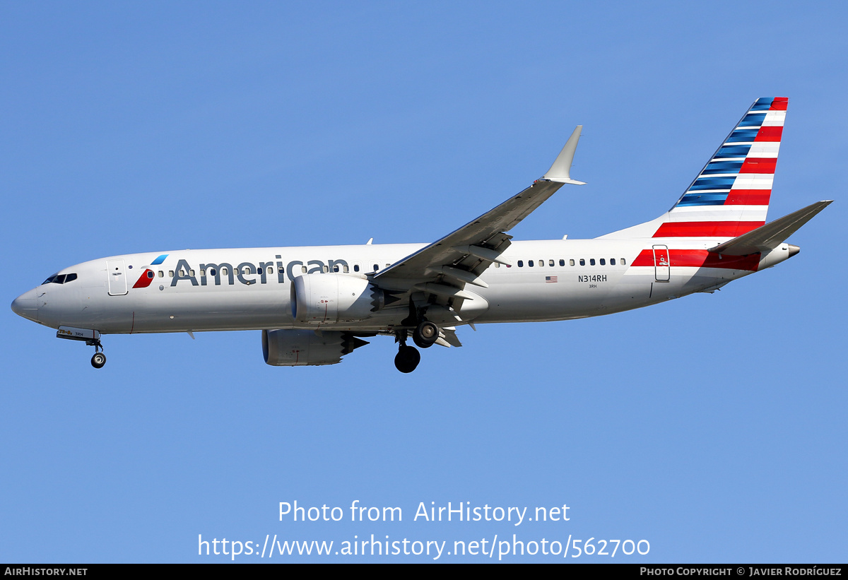 Aircraft Photo of N314RH | Boeing 737-8 Max 8 | American Airlines | AirHistory.net #562700