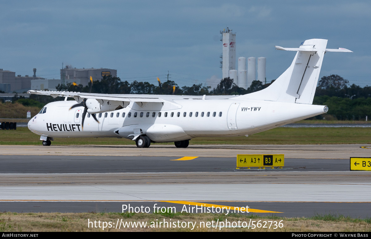 Aircraft Photo of VH-YWV | ATR ATR-72-500 (ATR-72-212A) | Hevilift | AirHistory.net #562736