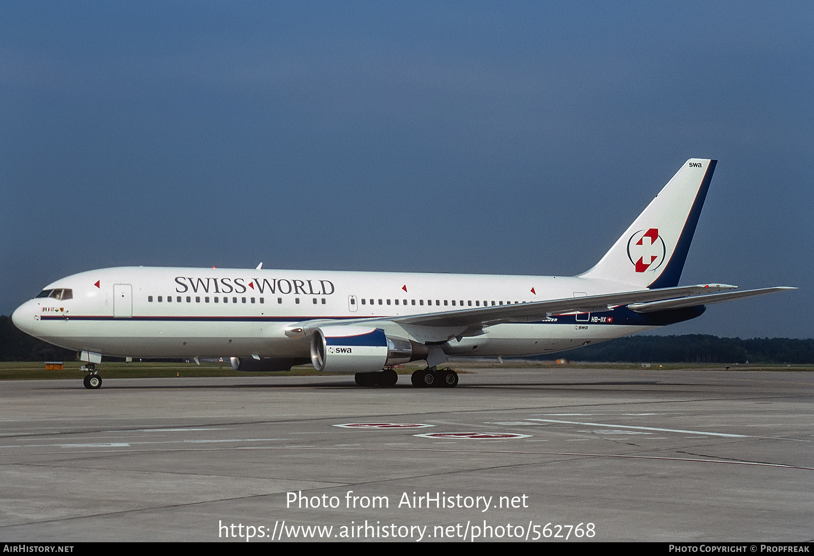 Aircraft Photo of HB-IIX | Boeing 767-219/ER | Swiss World Airlines | AirHistory.net #562768