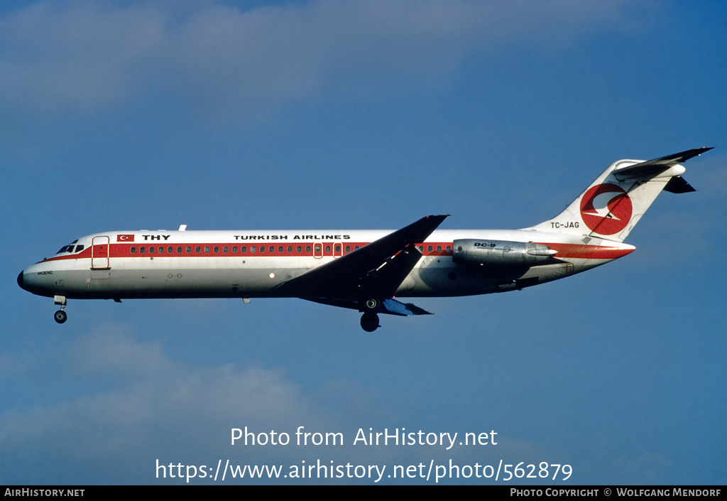 Aircraft Photo of TC-JAG | McDonnell Douglas DC-9-32 | THY Türk Hava Yolları - Turkish Airlines | AirHistory.net #562879