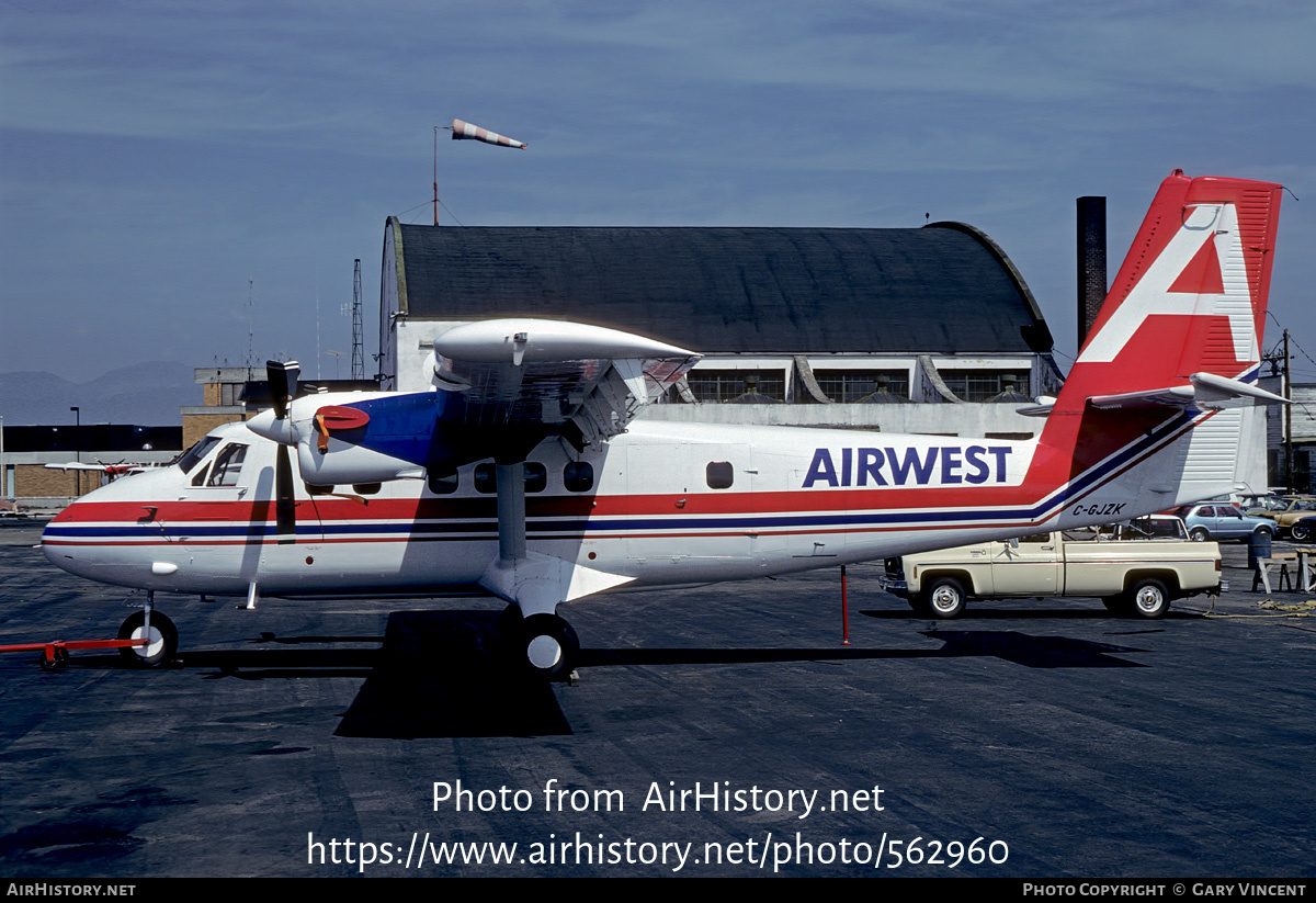 Aircraft Photo of C-GJZK | De Havilland Canada DHC-6-300 Twin Otter | AirWest Airlines | AirHistory.net #562960