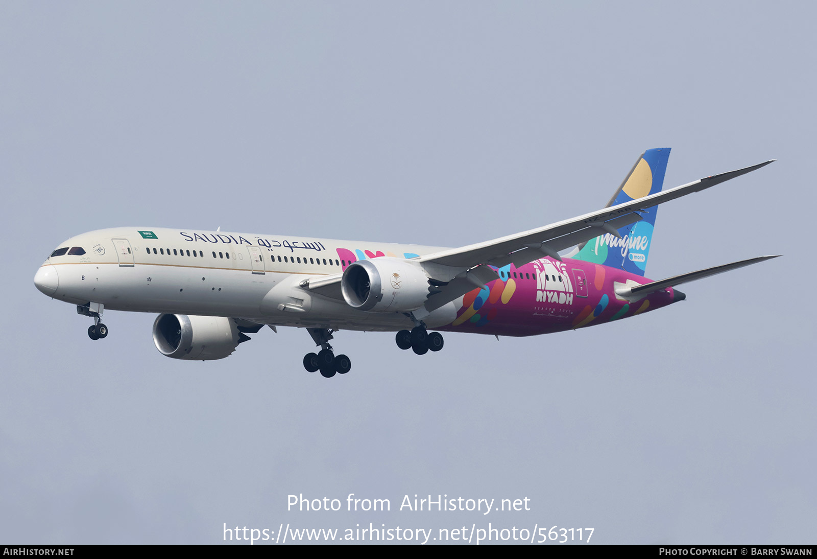 Aircraft Photo of HZ-ARB | Boeing 787-9 Dreamliner | Saudia - Saudi Arabian Airlines | AirHistory.net #563117