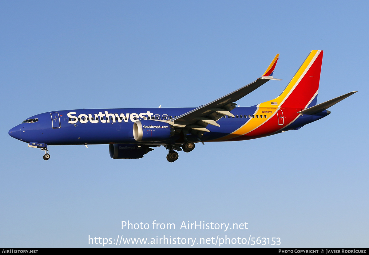 Aircraft Photo of N1801U | Boeing 737-8 Max 8 | Southwest Airlines | AirHistory.net #563153