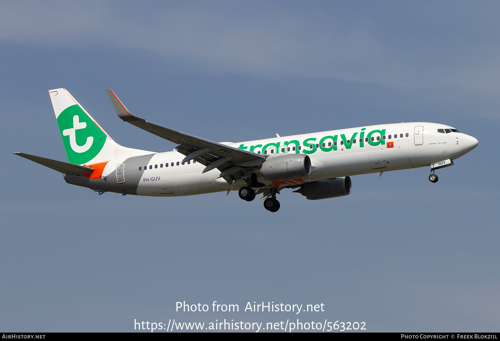 Aircraft Photo of PH-GUV | Boeing 737-8EH | Transavia | AirHistory.net #563202