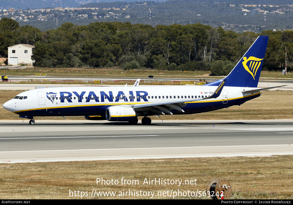 Aircraft Photo of 9H-QDI | Boeing 737-800 | Ryanair | AirHistory.net #563242