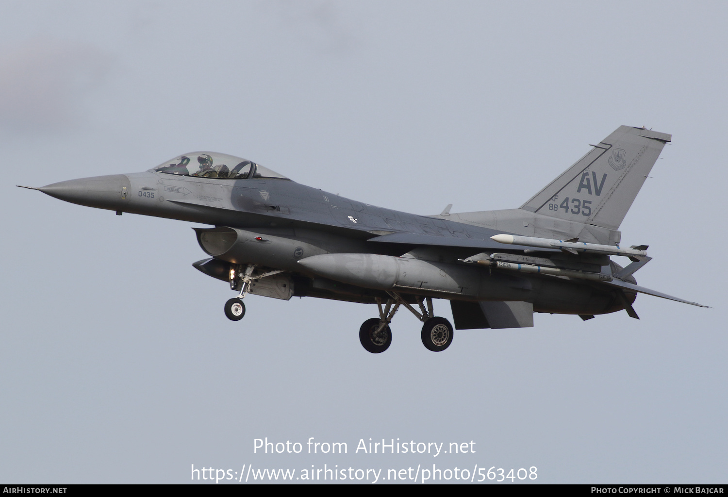 Aircraft Photo of 88-0435 / AF88-435 | General Dynamics F-16CM Fighting Falcon | USA - Air Force | AirHistory.net #563408