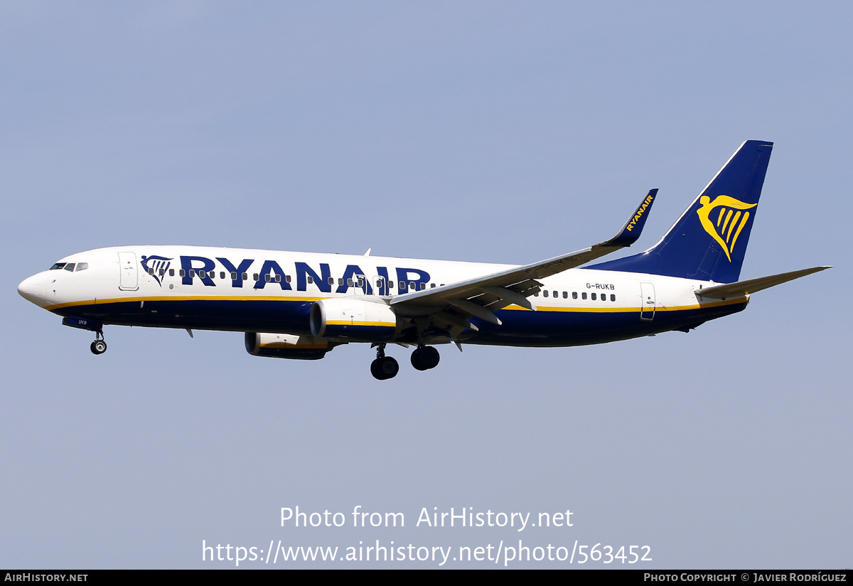 Aircraft Photo of G-RUKB | Boeing 737-8AS | Ryanair | AirHistory.net #563452