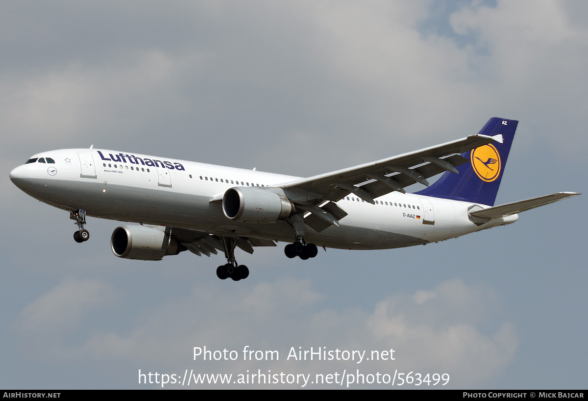 Aircraft Photo of D-AIAZ | Airbus A300B4-605R | Lufthansa | AirHistory.net #563499