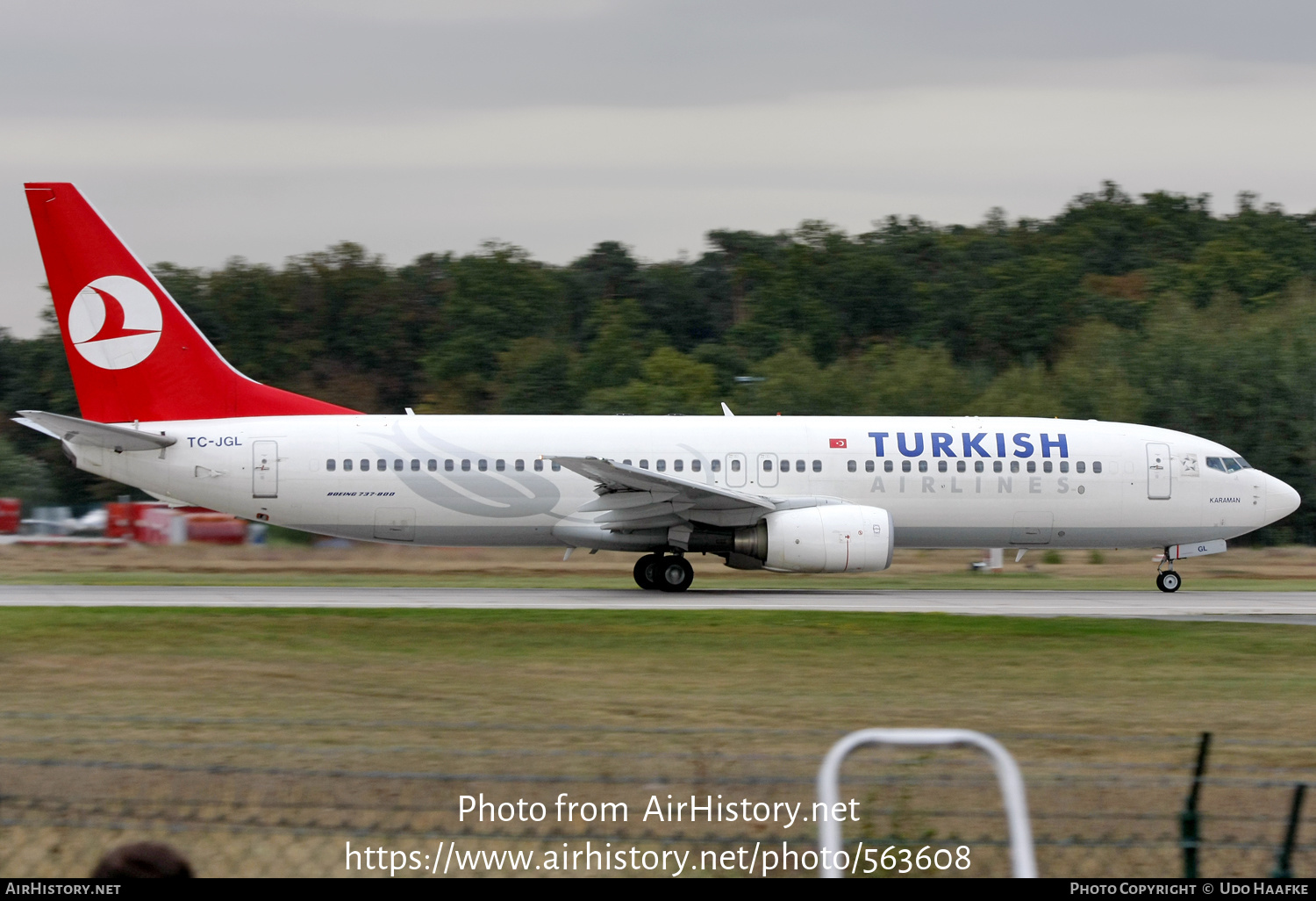 Aircraft Photo of TC-JGL | Boeing 737-8F2 | Turkish Airlines | AirHistory.net #563608