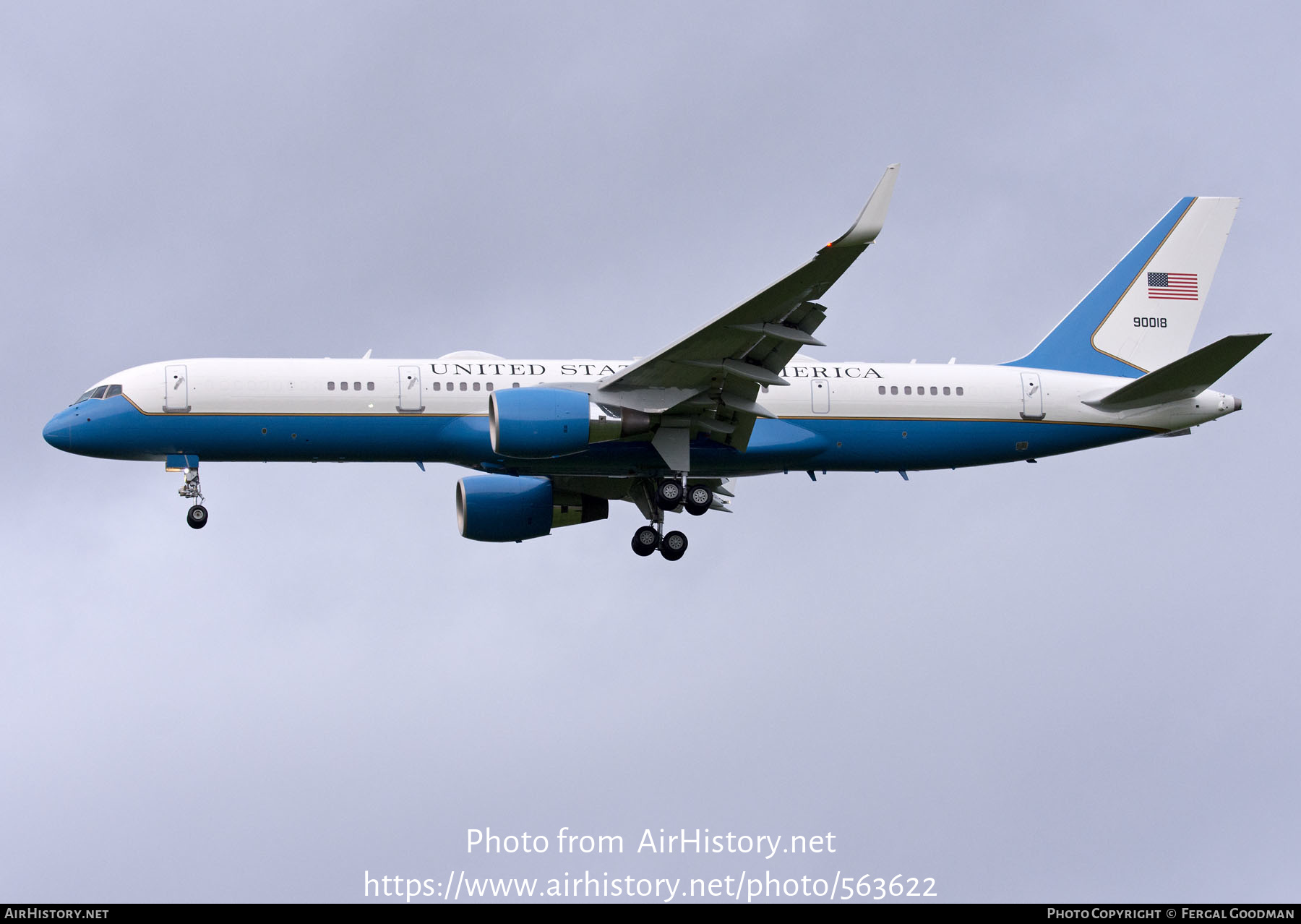 Aircraft Photo of 19-0018 | Boeing C-32A (757-200) | USA - Air Force | AirHistory.net #563622