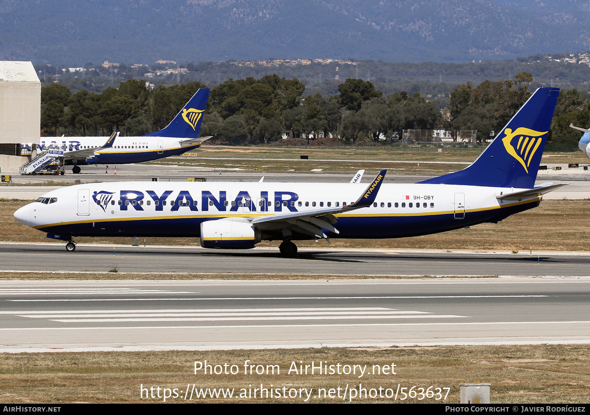 Aircraft Photo of 9H-QBY | Boeing 737-8AS | Ryanair | AirHistory.net #563637