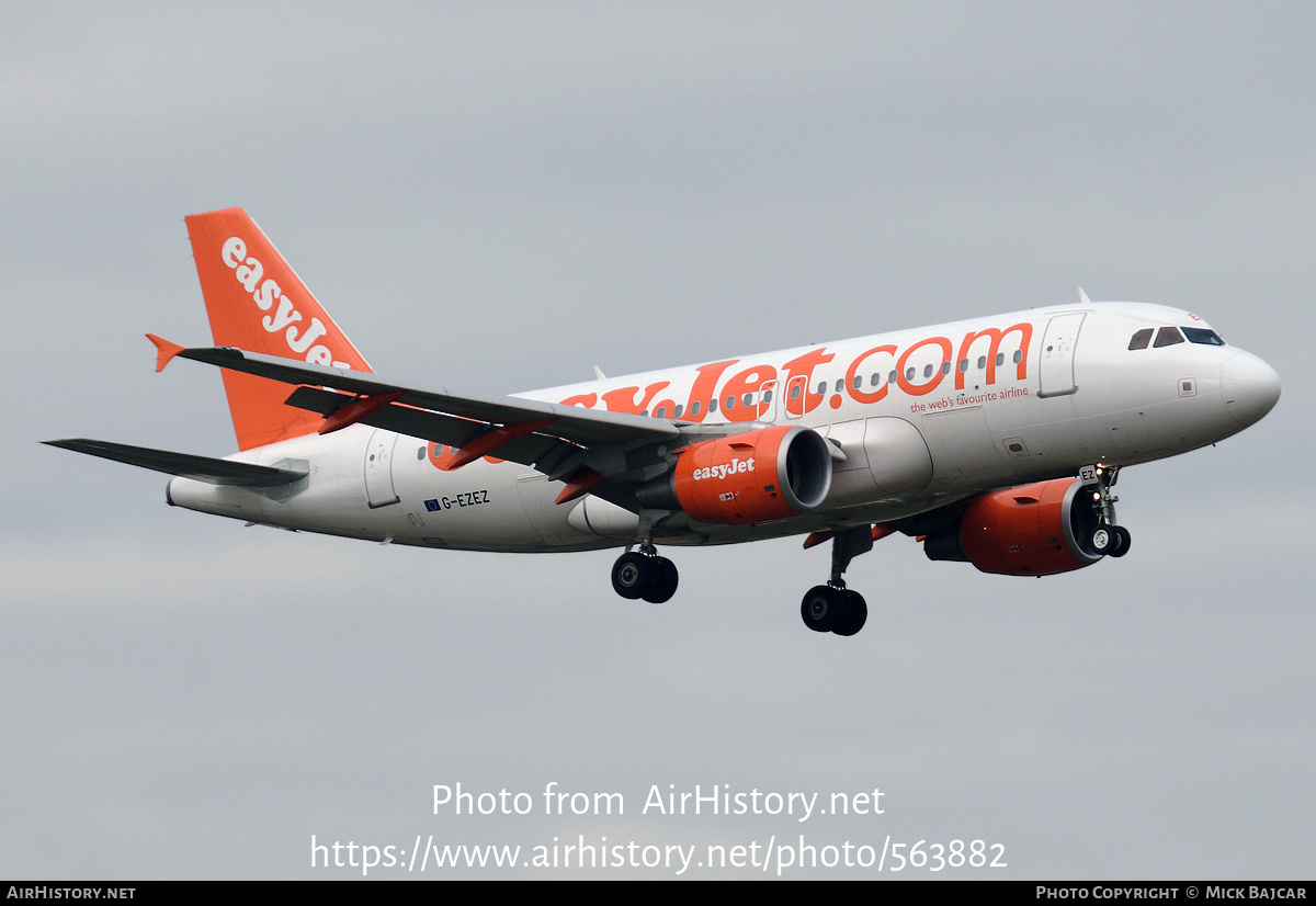 Aircraft Photo of G-EZEZ | Airbus A319-111 | EasyJet | AirHistory.net #563882