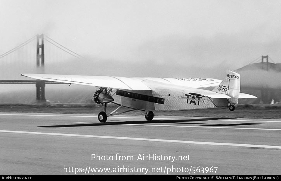 Aircraft Photo of N9645 / NC9645 | Ford 5-AT-B Tri-Motor | TAT - Transcontinental Air Transport | AirHistory.net #563967