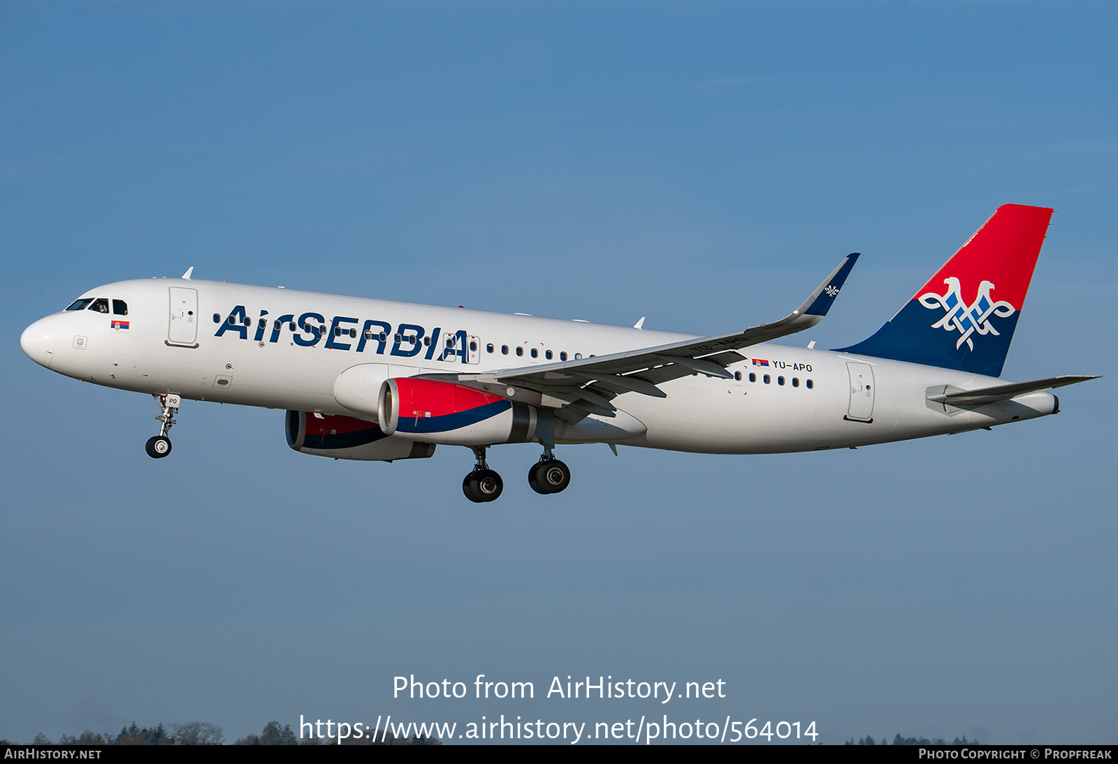 Aircraft Photo of YU-APO | Airbus A320-232 | Air Serbia | AirHistory.net #564014