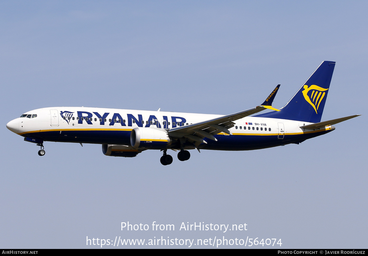 Aircraft Photo of 9H-VVA | Boeing 737-8200 Max 200 | Ryanair | AirHistory.net #564074