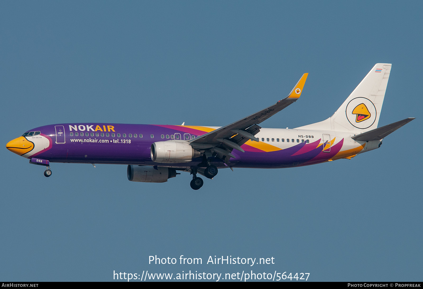 Aircraft Photo of HS-DBB | Boeing 737-8AS | Nok Air | AirHistory.net #564427