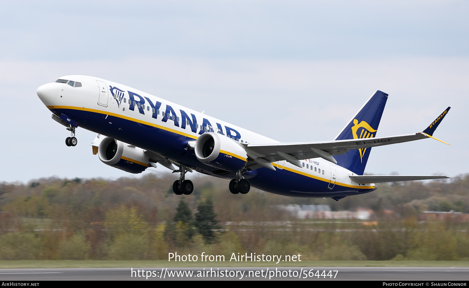 Aircraft Photo of EI-HGF | Boeing 737-8 Max 8 | Ryanair | AirHistory.net #564447