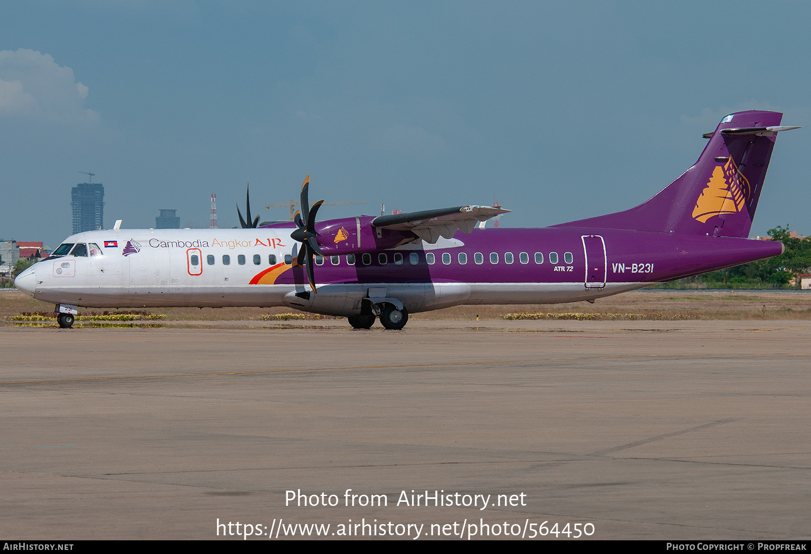 Aircraft Photo of VN-B231 | ATR ATR-72-500 (ATR-72-212A) | Cambodia Angkor Air | AirHistory.net #564450