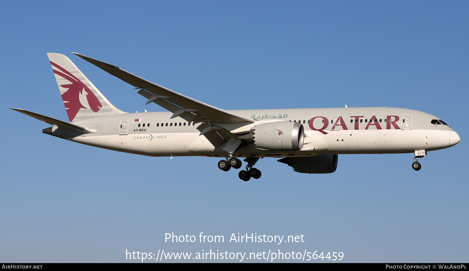 Aircraft Photo of A7-BCU | Boeing 787-8 Dreamliner | Qatar Airways | AirHistory.net #564459