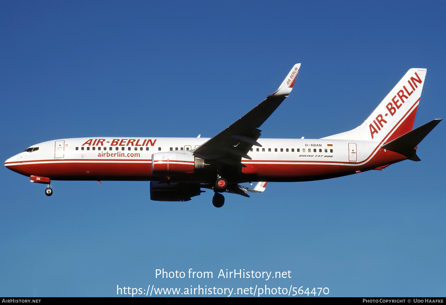 Aircraft Photo of D-ABAN | Boeing 737-86J | Air Berlin | AirHistory.net #564470