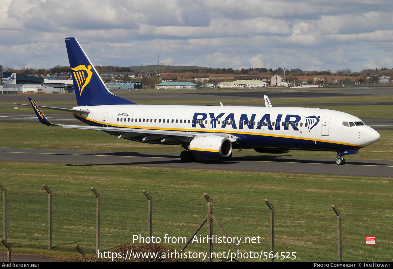 Aircraft Photo of G-RUKL | Boeing 737-8AS | Ryanair | AirHistory.net #564525