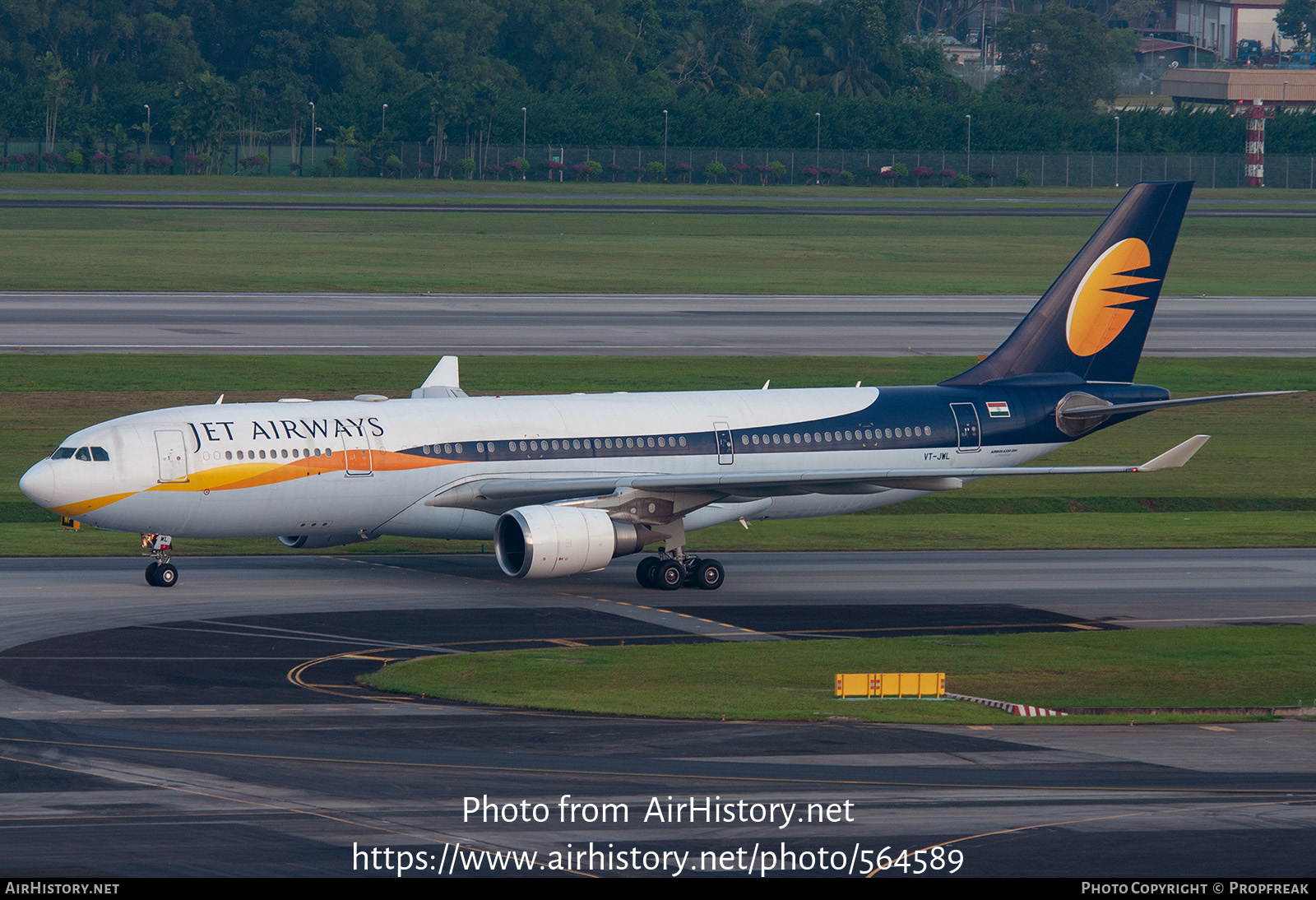 Aircraft Photo of VT-JWL | Airbus A330-202 | Jet Airways | AirHistory.net #564589