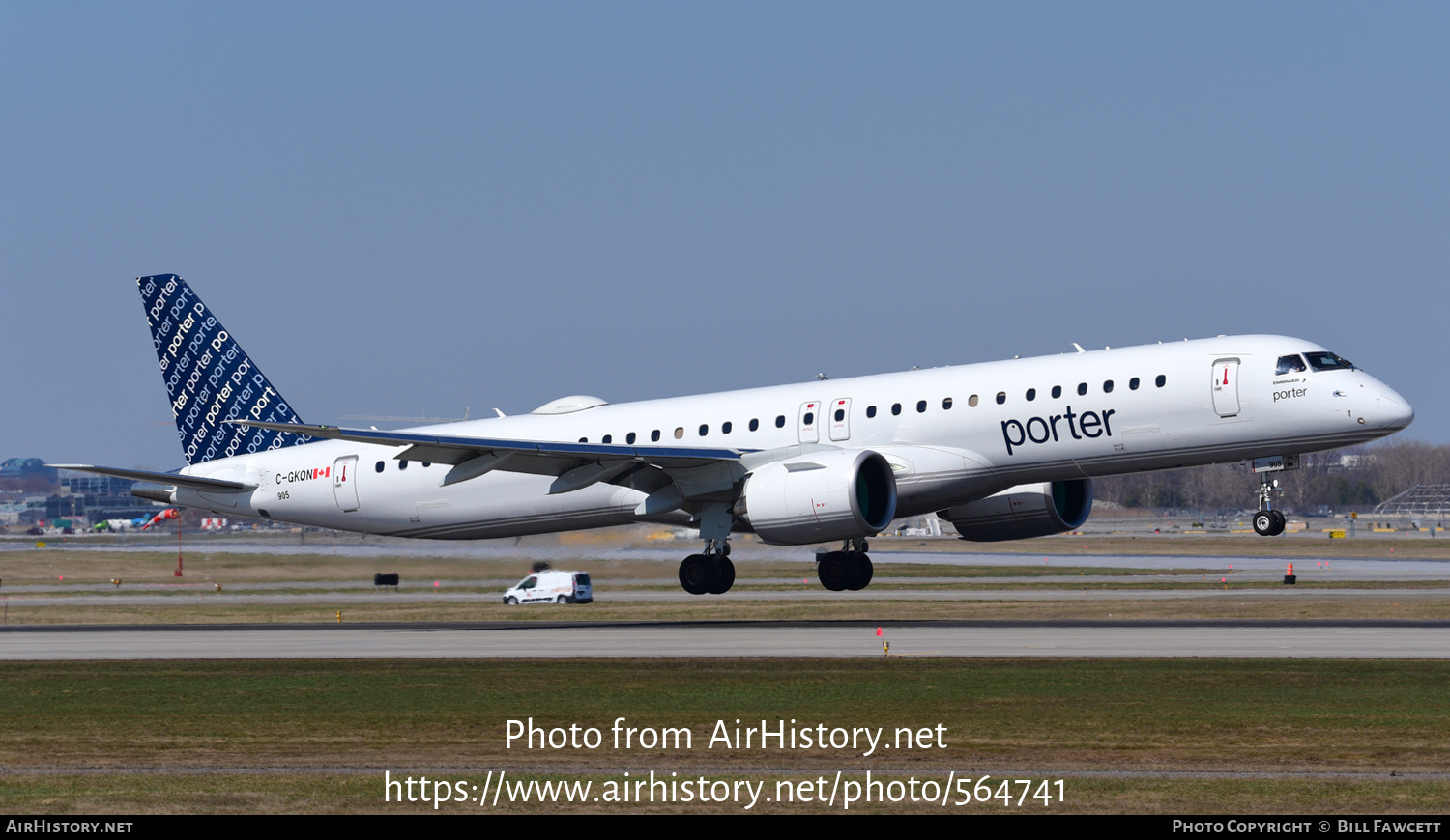 Aircraft Photo of C-GKQN | Embraer 195-E2 (ERJ-190-400) | Porter Airlines | AirHistory.net #564741