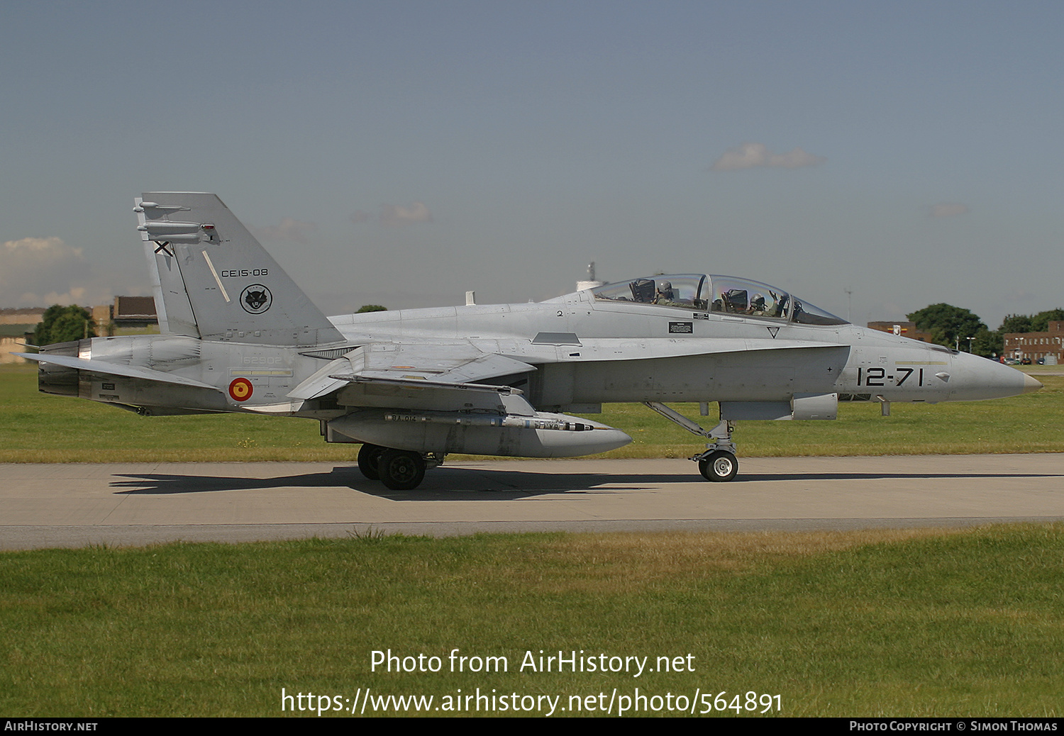 Aircraft Photo of CE15-08 | McDonnell Douglas EF-18B Hornet | Spain - Air Force | AirHistory.net #564891