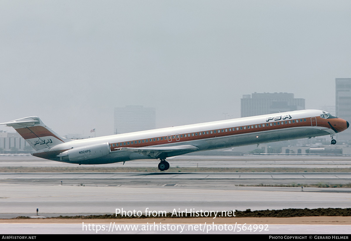 Aircraft Photo of N924PS | McDonnell Douglas MD-81 (DC-9-81) | PSA - Pacific Southwest Airlines | AirHistory.net #564992