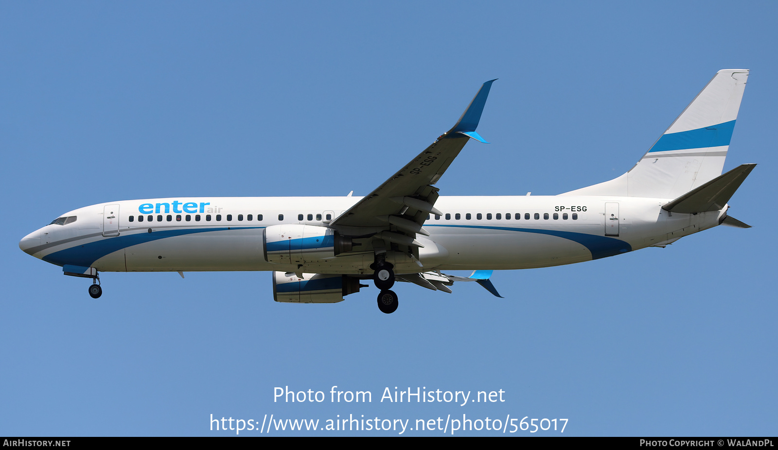 Aircraft Photo of SP-ESG | Boeing 737-8Q8 | Enter Air | AirHistory.net #565017