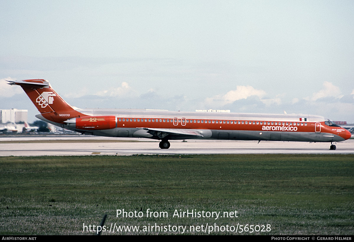 Aircraft Photo of N10033 | McDonnell Douglas MD-82 (DC-9-82) | AeroMéxico | AirHistory.net #565028