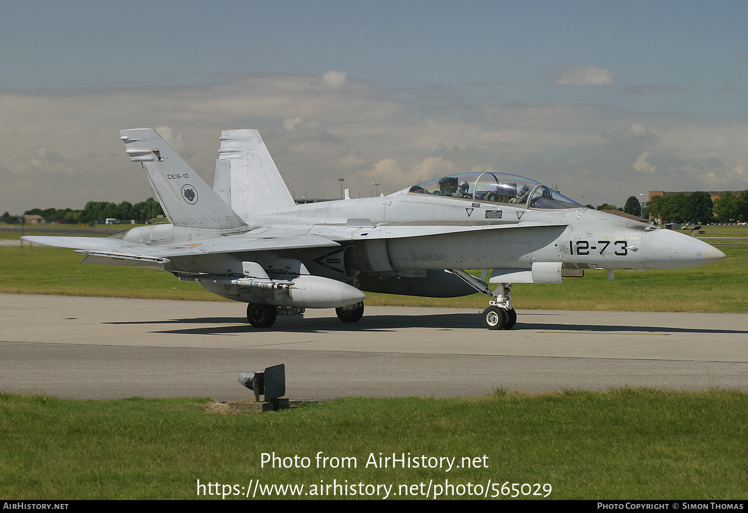 Aircraft Photo of CE15-10 | McDonnell Douglas EF-18B Hornet | Spain - Air Force | AirHistory.net #565029