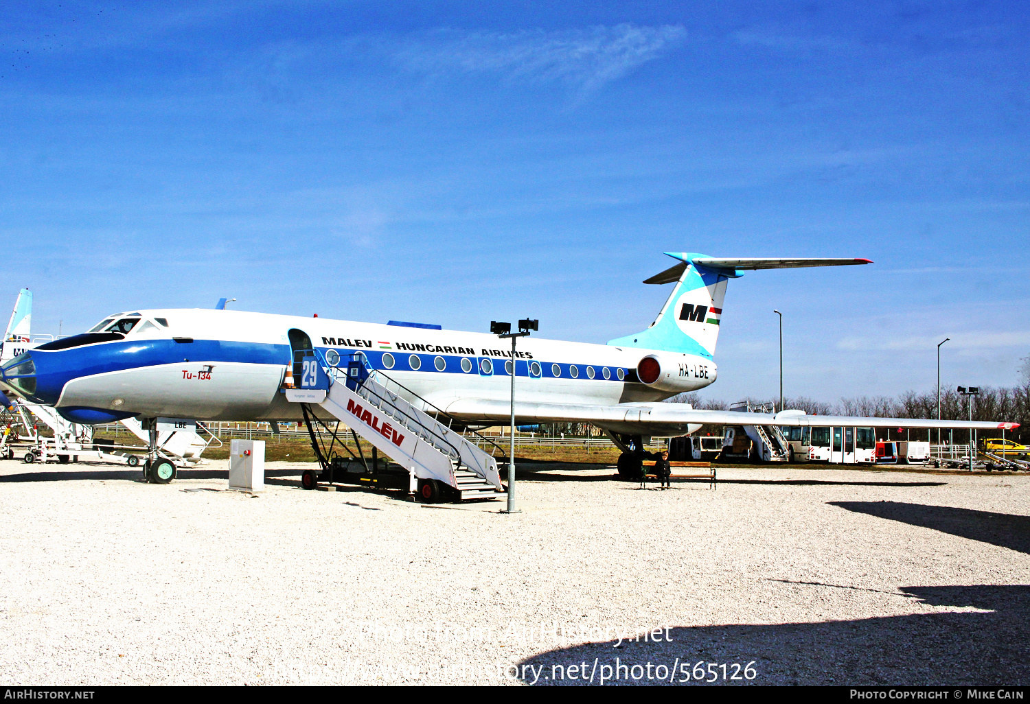 Aircraft Photo of HA-LBE | Tupolev Tu-134 | Malév - Hungarian Airlines | AirHistory.net #565126