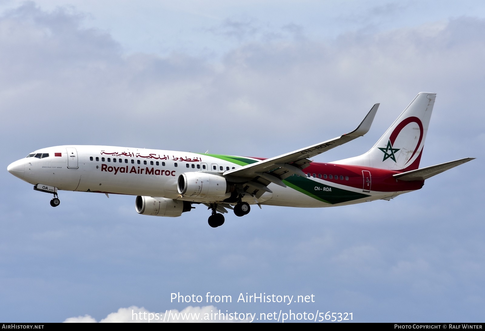 Aircraft Photo of CN-ROA | Boeing 737-8B6 | Royal Air Maroc - RAM | AirHistory.net #565321