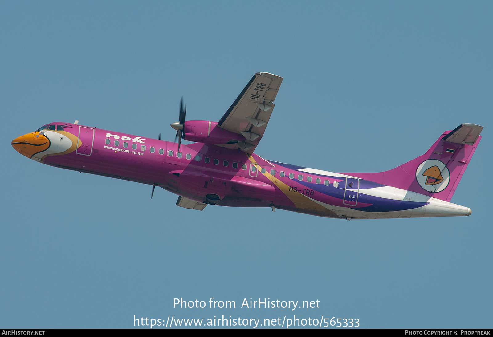 Aircraft Photo of HS-TRB | ATR ATR-72-201 | Nok Air | AirHistory.net #565333