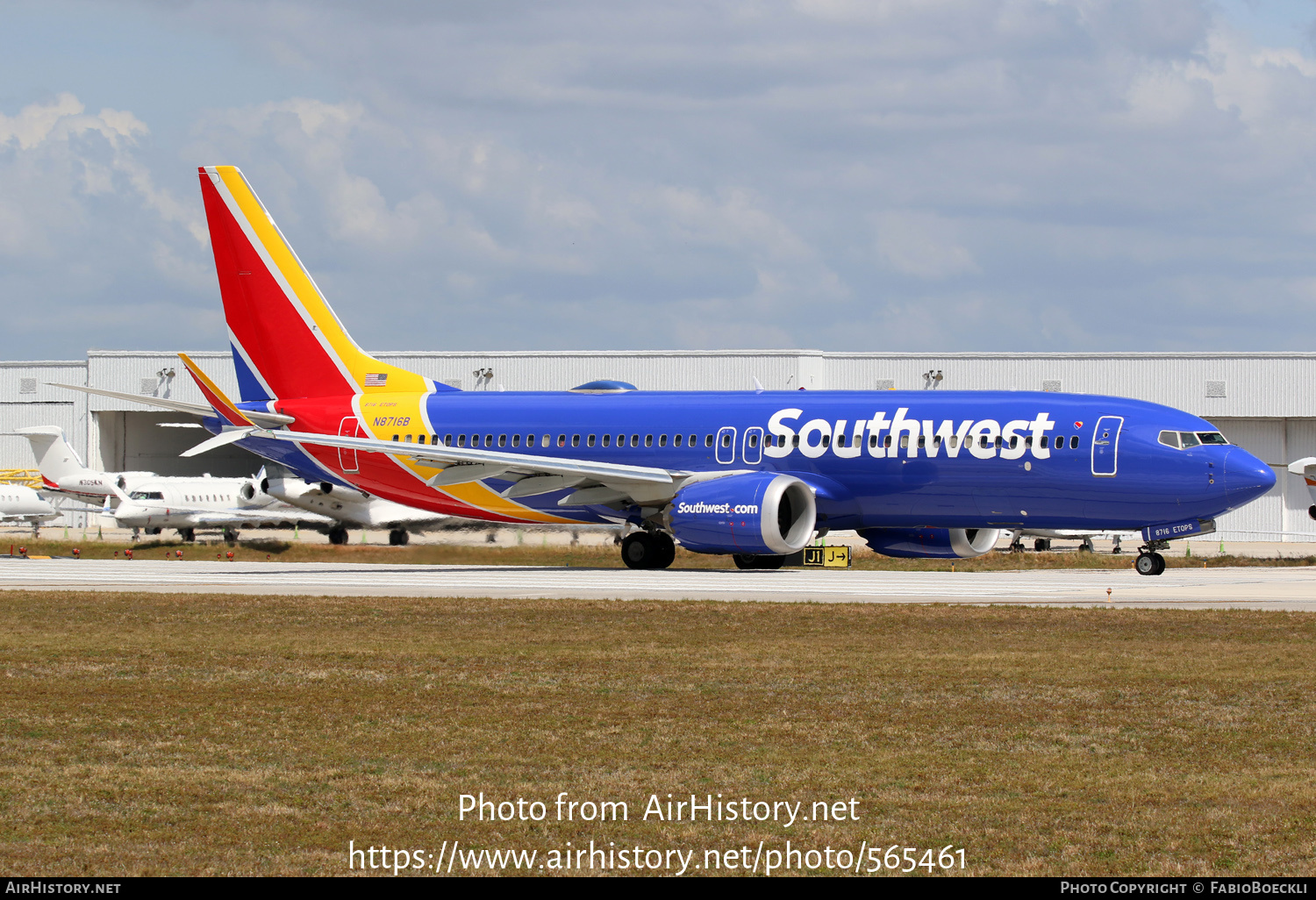 Aircraft Photo of N8716B | Boeing 737-8 Max 8 | Southwest Airlines | AirHistory.net #565461