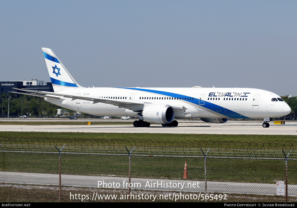 Aircraft Photo of 4X-EDK | Boeing 787-9 Dreamliner | El Al Israel Airlines | AirHistory.net #565492