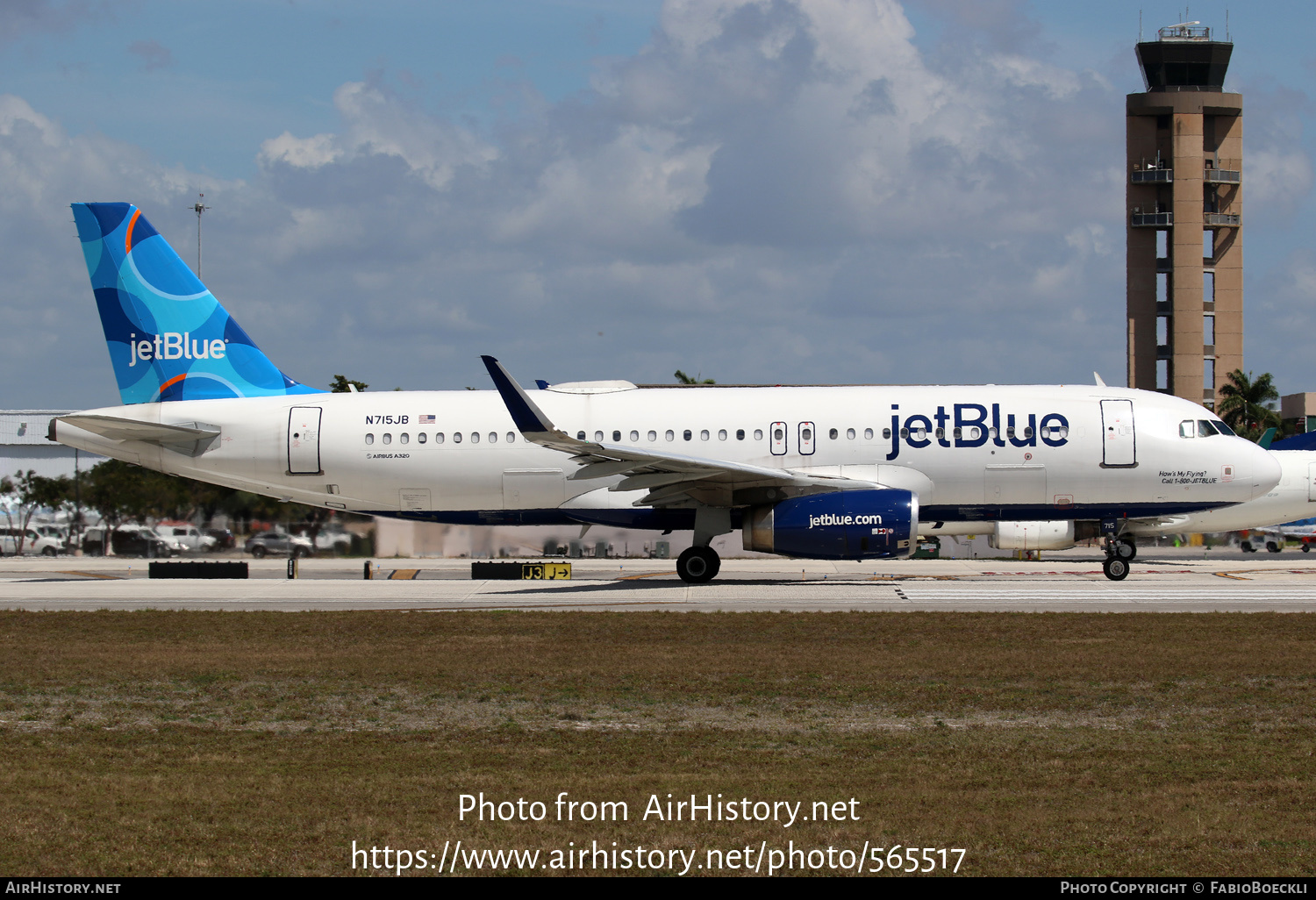 Aircraft Photo of N715JB | Airbus A320-232 | JetBlue Airways | AirHistory.net #565517