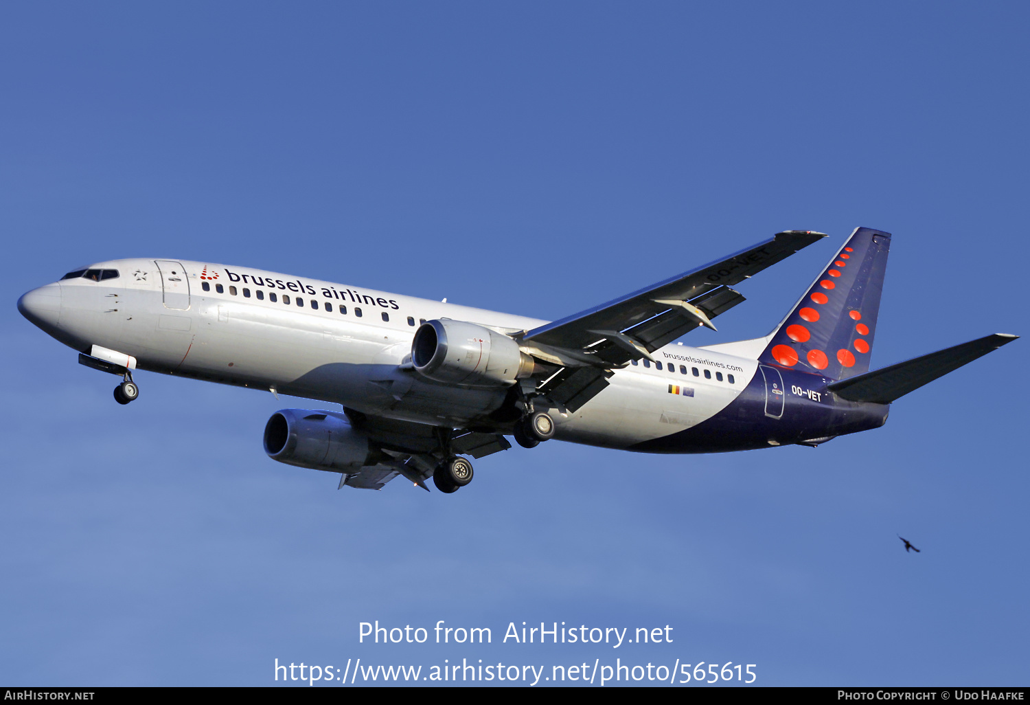 Aircraft Photo of OO-VET | Boeing 737-4Q8 | Brussels Airlines | AirHistory.net #565615