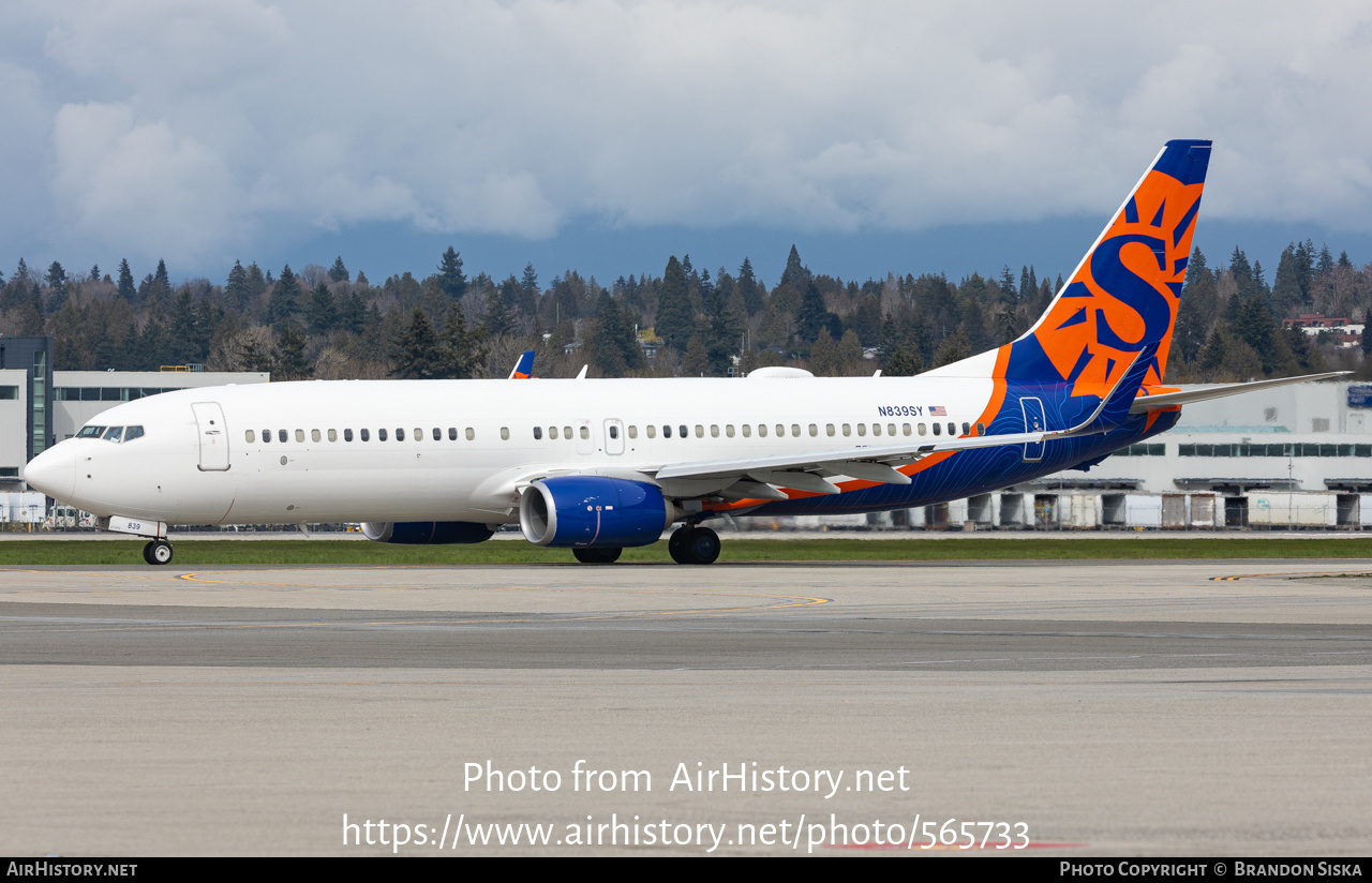 Aircraft Photo of N839SY | Boeing 737-800 | Sun Country Airlines | AirHistory.net #565733