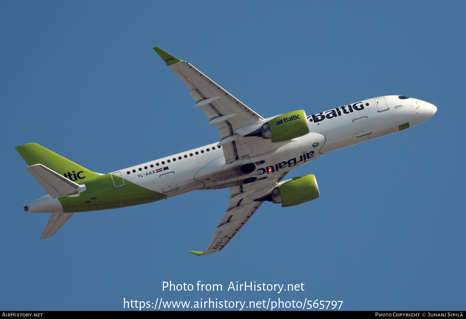 Aircraft Photo of YL-AAX | Airbus A220-371 (BD-500-1A11) | AirBaltic | AirHistory.net #565797