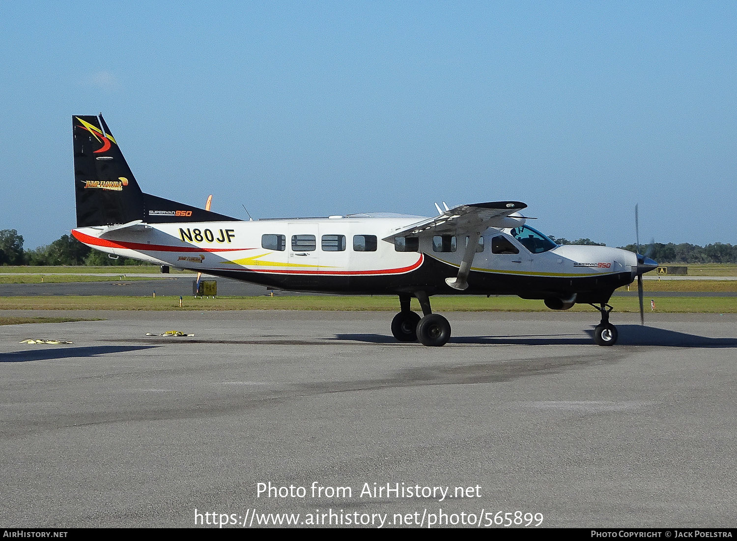 Aircraft Photo of N80JF | Cessna 208B Texas Turbine Supervan 950 | Jump Florida Skydiving | AirHistory.net #565899